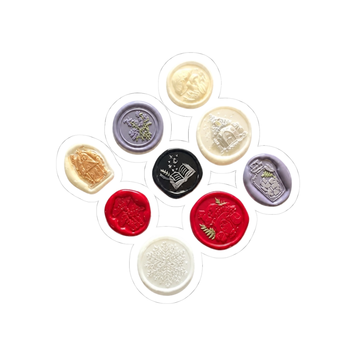 Emily Wilde’s Encyclopedia of Faeries Inspired Fantasy Mushroom Self-Adhesive Wax Seal Stamp Sticker Set
