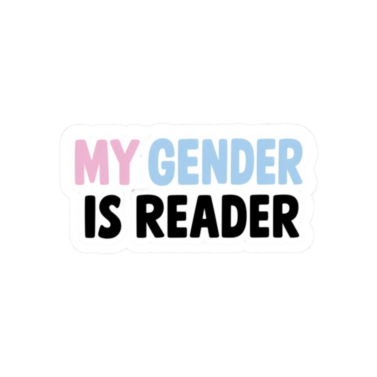 My Gender Is Reader Sticker | Emily Wilde - alternate angle 3, merchandise