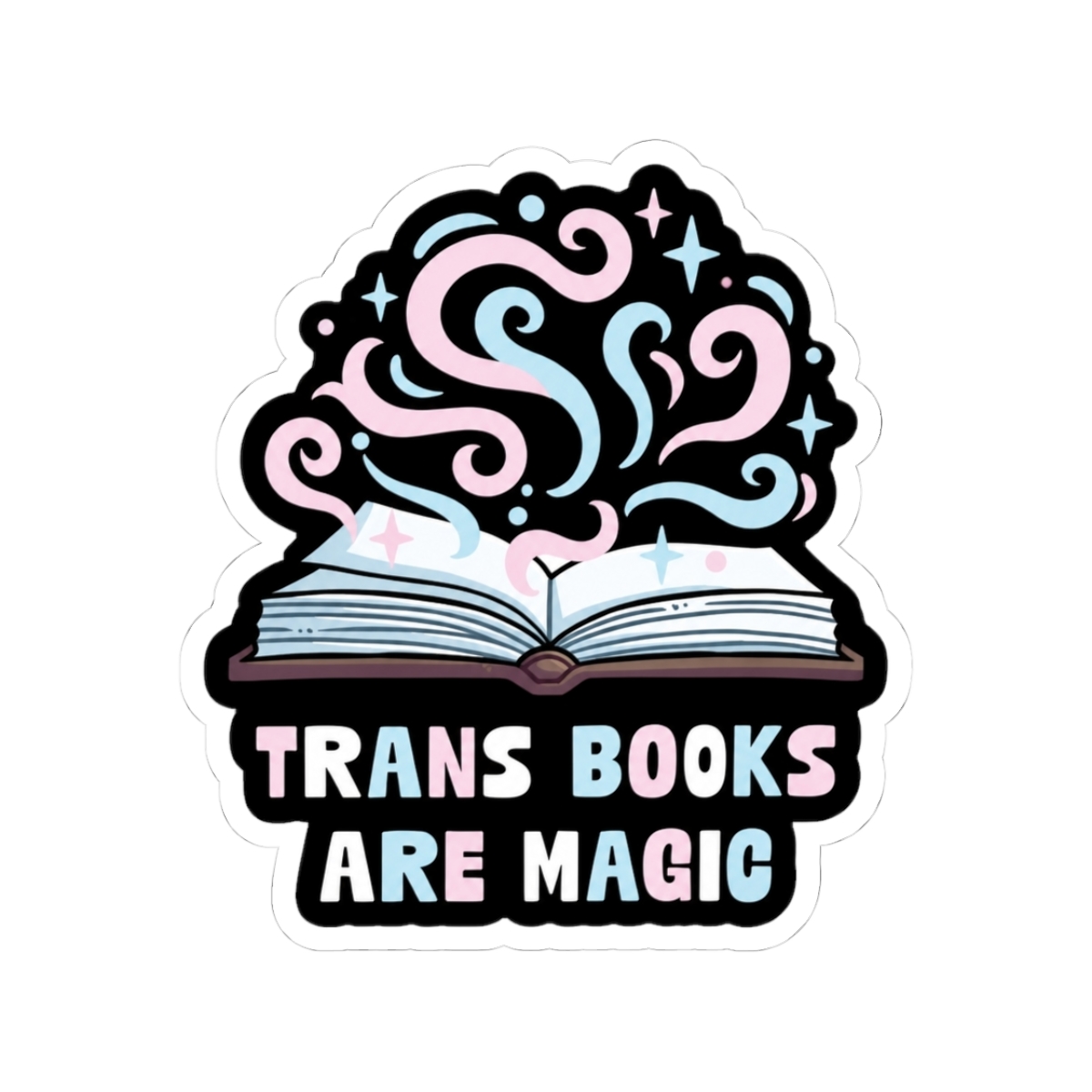 Trans Books Are Magic Sticker | Emily Wilde